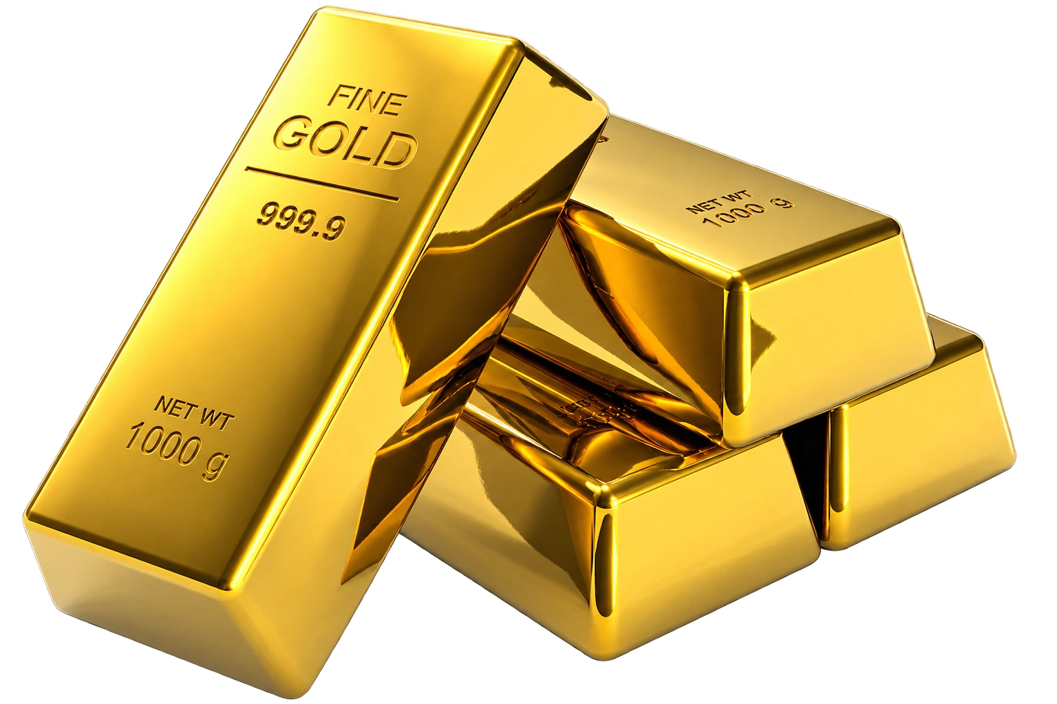 Stacked gold bars